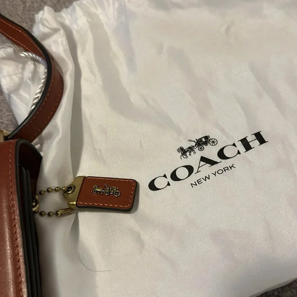 Coach Cognac Brown Bandit Shoulder Bag Leather Mini Bag Convertible Crossbody - Picture 2 of 10